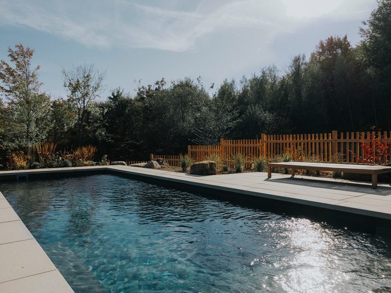 Piscine couleur fond rocheux